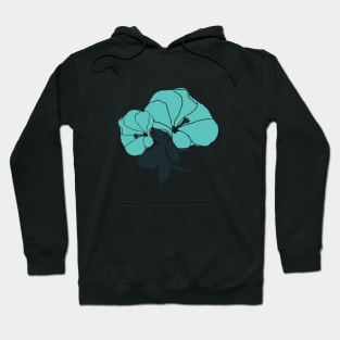 Sketchy Sky Blue Flower Hoodie